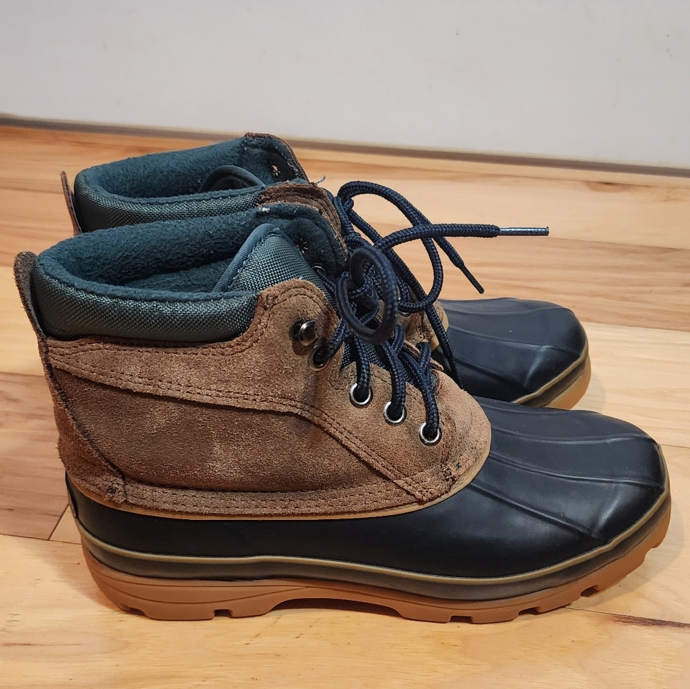 London Fog Saddleback Black And Brown Duck Trail Boots Size 9M